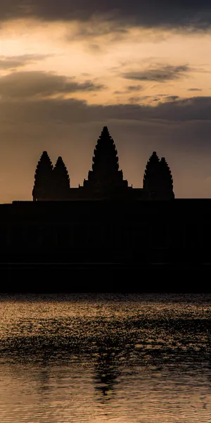 Brown Aesthetic Angkor Wat Phone Wallpaper