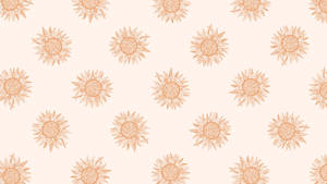 Brown Aesthetic Dahlia Laptop Wallpaper