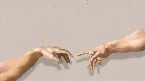 Brown Aesthetic God's Arms Laptop Wallpaper