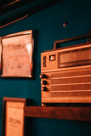 Brown And Black Radio Vintage Aesthetic Wallpaper