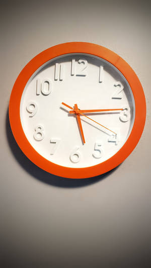 Brown And White Analog Wall Clock Wallpaper