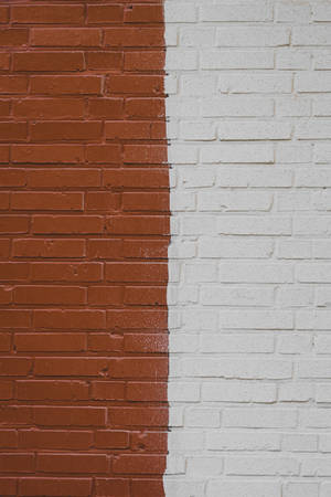 Brown And White Brick Wall Flemish Bond Wallpaper