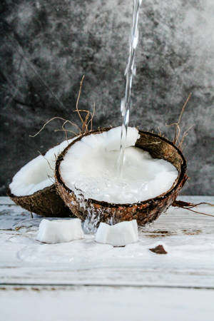 Brown And White Cake With White Candle Wallpaper