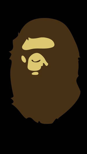 Brown Ape Head Bape Logo Wallpaper