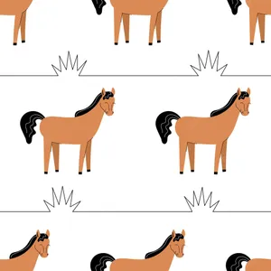 Brown Baby Foal Vector Art Wallpaper