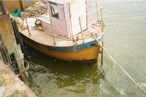 Brown Boat In Latvia Wallpaper