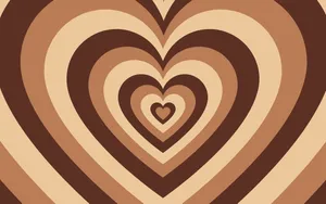 Brown Heart Aesthetic Art Wallpaper