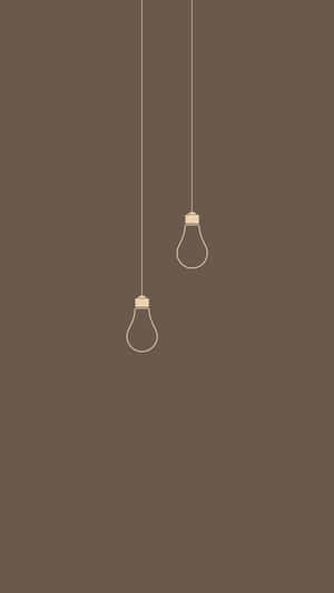 Brown Minimalist Bulbs Wallpaper