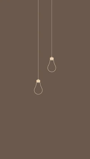 Brown Minimalist Bulbs Wallpaper