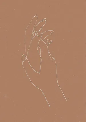 Brown Minimalist Hands Wallpaper