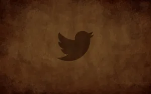 Brown Twitter Logo Wallpaper