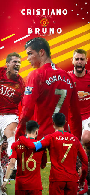 Bruno Fernandes Cristiano Ronaldo Wallpaper