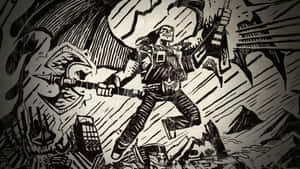 Brutal Legend Main Character Sketch Wallpaper