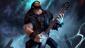 Brutal Legend's Main Protagonist, Eddie Riggs, Shreds A Powerful Guitar Solo Wallpaper