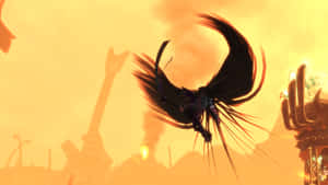 Brutal Looking Creature With Wings Wallpaper