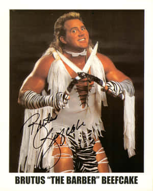 Brutus Beefcake Wrestler Promo Photo Wallpaper