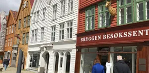 Bryggen Street View Norway Wallpaper