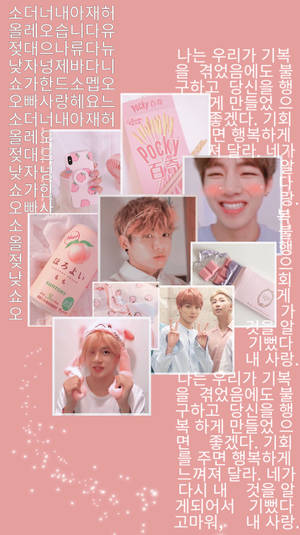 Bts Aesthetic Pastel Pink Wallpaper