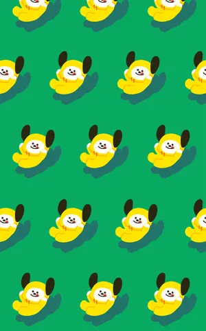 Bts Bt21 Chimmy Pattern Wallpaper