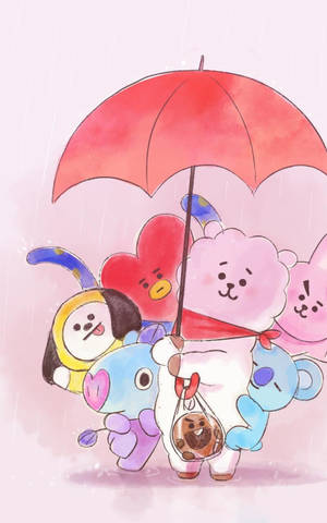 Bts Bt21 One Umbrella Wallpaper