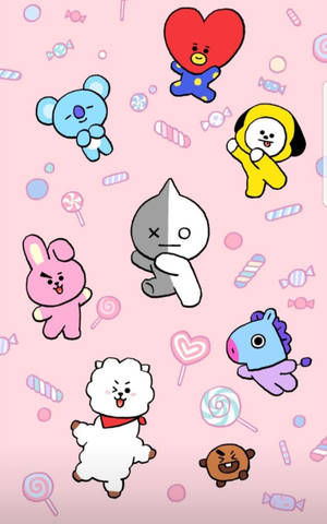 Bts Bt21 Screen Art Wallpaper