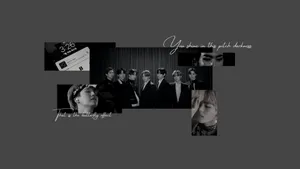 Bts Collage Black Aesthetic Tumblr Laptop Wallpaper