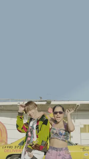Bts J-hope With Becky G Wallpaper