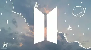 Bts Logo Cute Aesthetic Wallpaper
