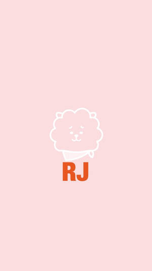 Bts' Lovable Character, Rj, In A Pink Hoodie Wallpaper
