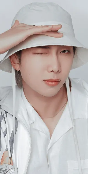 Bts Rm Cute Bucket Hat Wallpaper