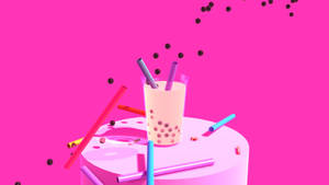 Bubble Tea Food Art Game Wallpaper