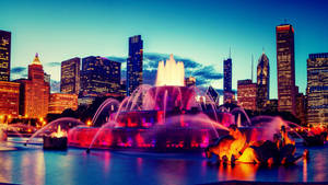 Buckingham Fountain In Chicago Wallpaper