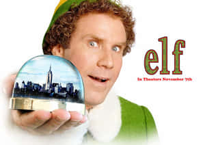 Buddy The Elf Spreads Christmas Cheer Wallpaper