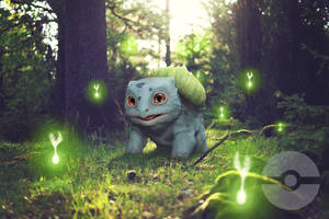 Bulbasaur Walking In The Forest Wallpaper