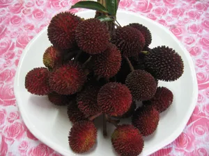 Bunch Of Pulasan Fruits On Plate Wallpaper