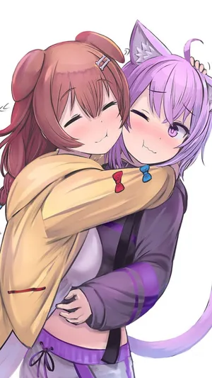 Bunny Girl Anime Hug Wallpaper