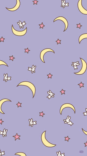 Bunny Star Moon Sailor Moon Pattern Wallpaper