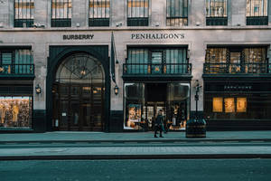 Burberry Store Sidewalk Wallpaper