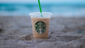 Buried Starbucks Iced Coffee Drink Wallpaper