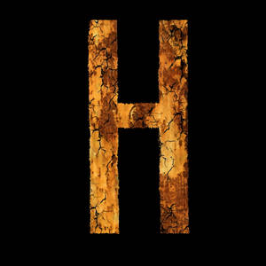 Burned Letter H Texture Wallpaper