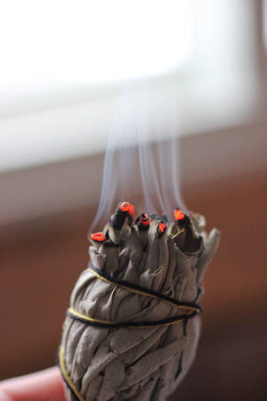 Burning Sage Spiritual Healing Wallpaper