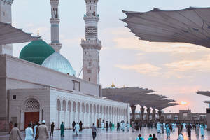 Busy Prophet's Mosque Madina Wallpaper