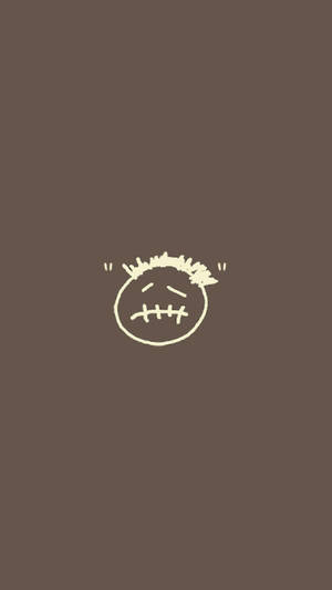 Cactus Jack Travis Scott Face Logo Brown Aesthetic Wallpaper