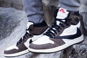 Cactus Jack Travis Scott Jordan 1 On Rock Wallpaper