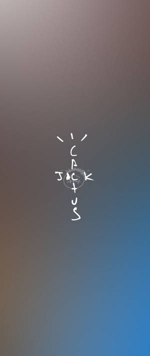 Cactus Jack Travis Scott Text Logo Blue And Gray Wallpaper