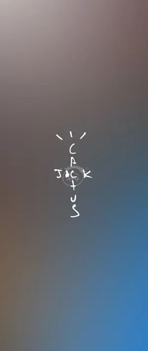 Cactus Jack Travis Scott Text Logo Blue And Gray Wallpaper