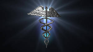 Caduceus Medical Symbol Flare Wallpaper