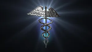 Caduceus Medical Symbol Flare Wallpaper