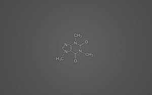 Caffeine Molecular Structure Minimalist Ipad Wallpaper