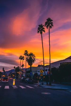 California Sunset Aesthetic Wallpaper